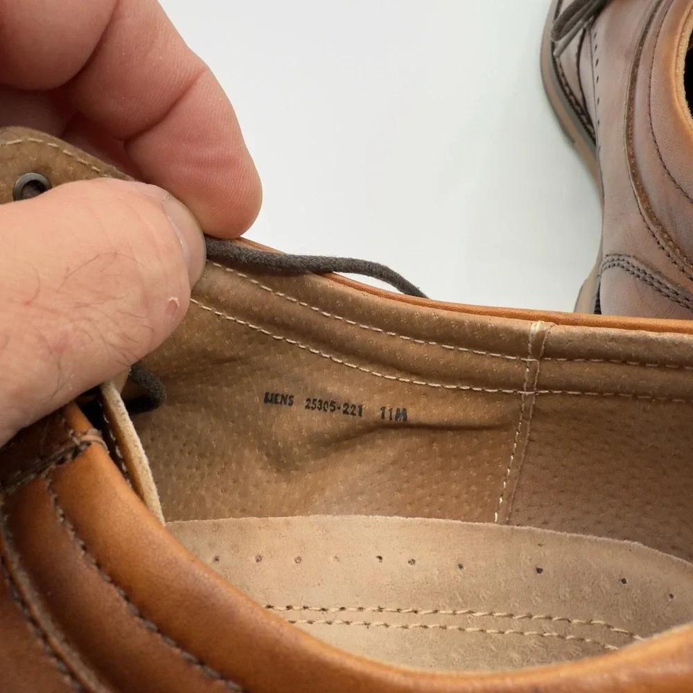 Stacy Adams‎ Men's Oxford Shoe Faulkner Plain Toe Cognac 25305-221 Size 11